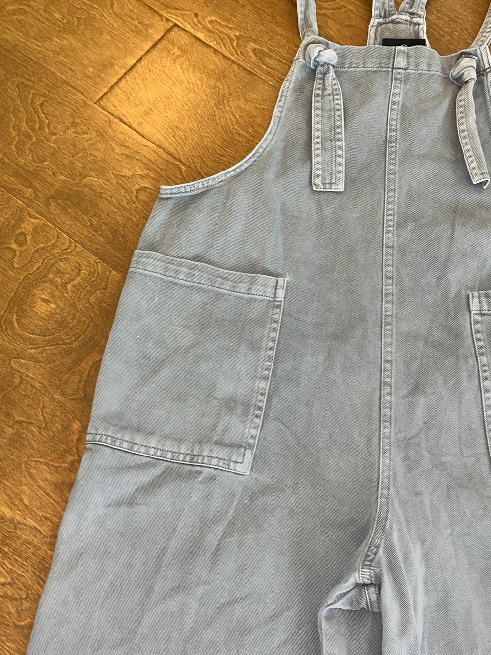 Miou Muse Women’s Overalls / Romper Light Blue Cotton Size Small - Picture 5 of 12